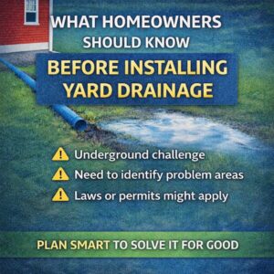 tlc inc. installing yard drainage