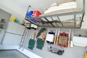organized garage with storage
