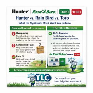 hunter vs rain bird vs toro products tlc inc